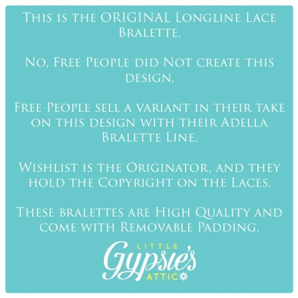 Wishlist AUTHENTIC Original Longline Lace Bralette - Picture 3 of 12